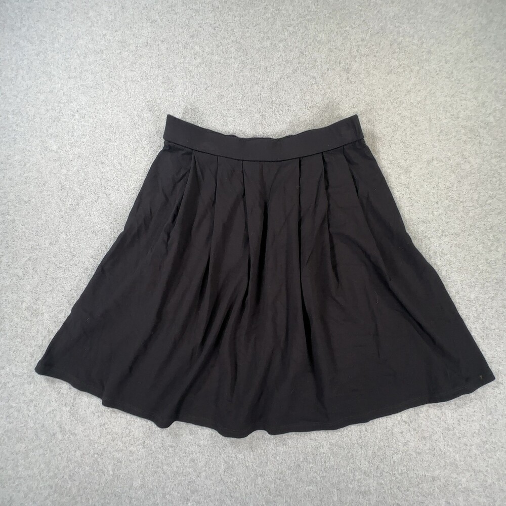 Eileen Fisher Petite Pleated A-Line Skirt Viscose Lycra Black Women's Size Small - Picture 5 of 8